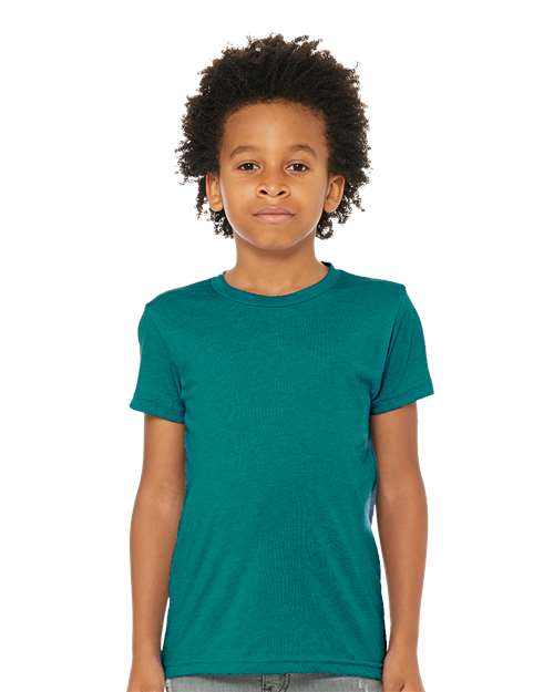 Youth Triblend Tee BELLA + CANVAS Teal Triblend