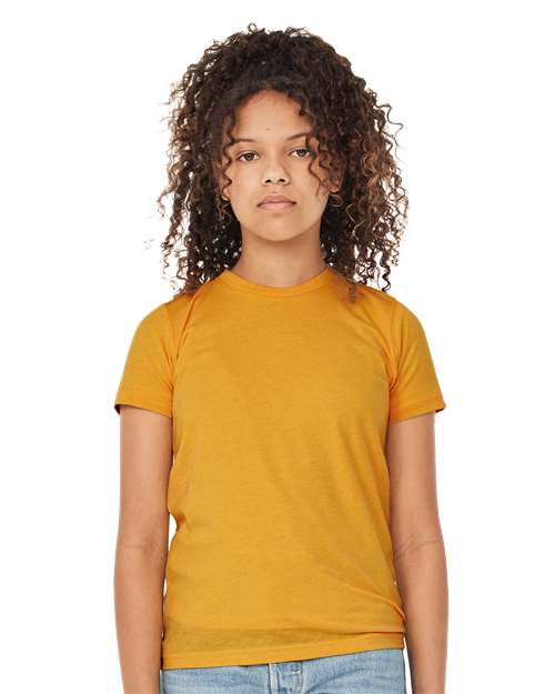 Youth Triblend Tee BELLA + CANVAS Mustard Triblend