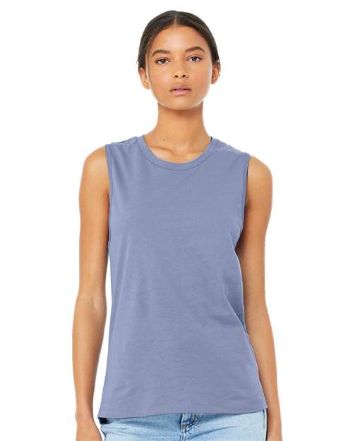 Women's Jersey Muscle Tank BELLA + CANVAS Lavender Blue