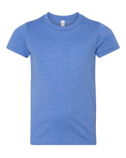 Youth CVC Jersey Tee BELLA + CANVAS Heather Columbia Blue