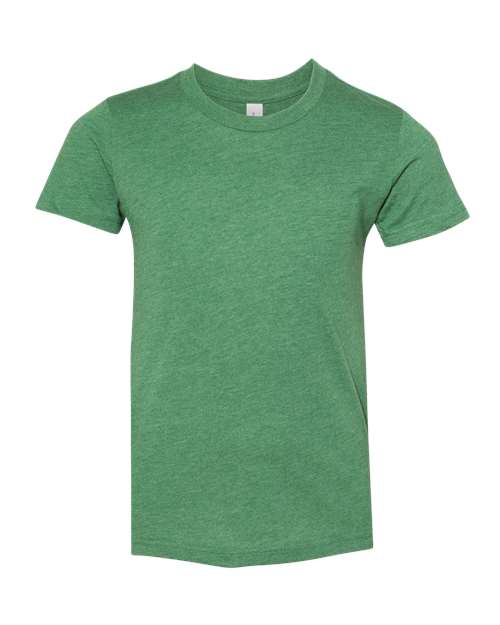 Youth CVC Jersey Tee BELLA + CANVAS Heather Grass Green
