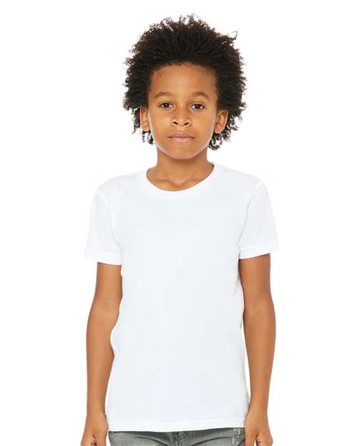 Youth CVC Jersey Tee BELLA + CANVAS Solid White Blend