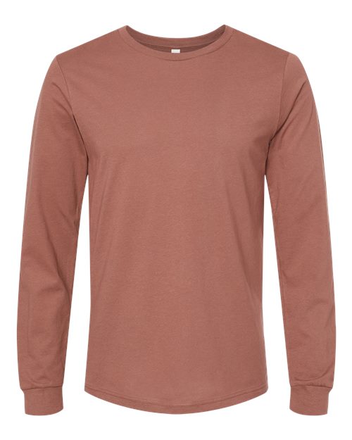 Unisex Jersey Long Sleeve Tee BELLA + CANVAS Chestnut