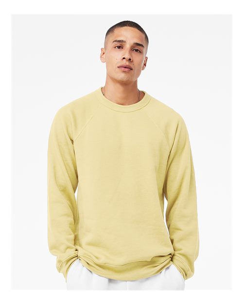 Unisex Sponge Fleece Raglan Crewneck Sweatshirt BELLA + CANVAS French Vanilla