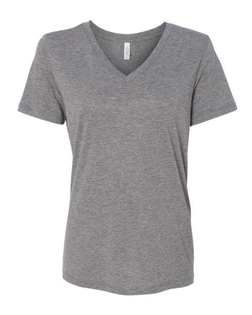 Women's Relaxed Triblend V-Neck Tee BELLA + CANVAS Grey Triblend