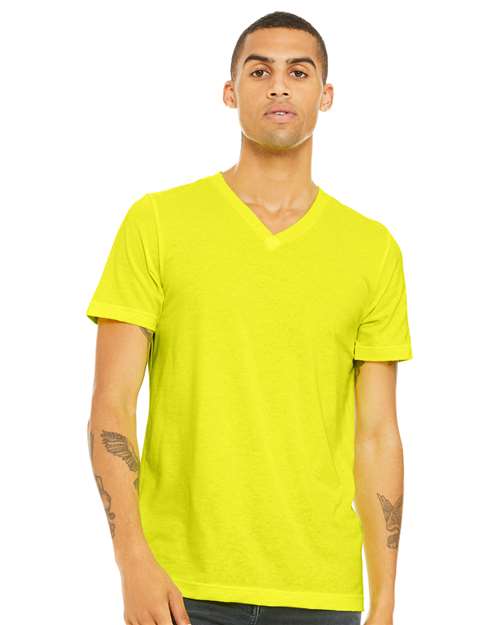 Unisex Heather CVC V-Neck Tee