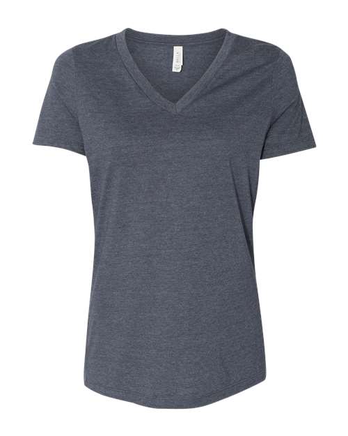 Women's Relaxed Heather CVC V-Neck Tee BELLA + CANVAS Heather Navy
