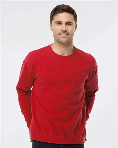 Unisex Fleece Crewneck Sweatshirt Tultex Red