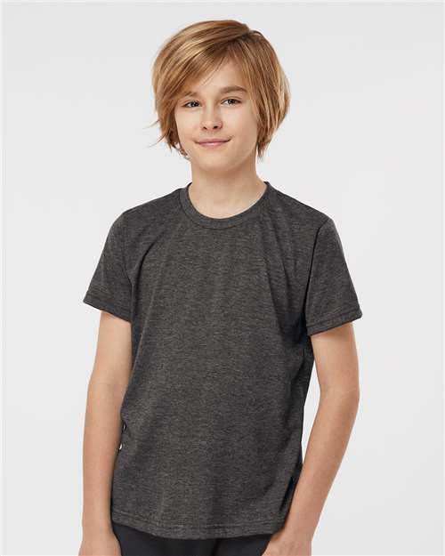 Youth Poly-Rich T-Shirt Tultex Heather Graphite