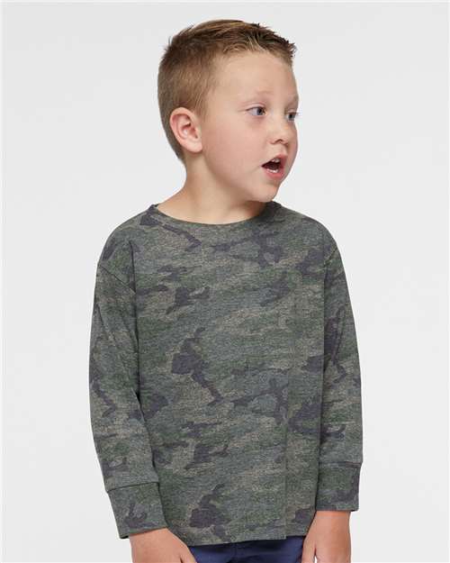 Toddler Fine Jersey Long Sleeve Tee Rabbit Skins Vintage Camo