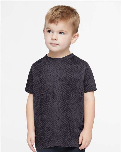 Toddler Fine Jersey Tee Rabbit Skins Black Reptile