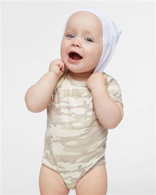 Infant Fine Jersey Bodysuit Rabbit Skins Natural Camo