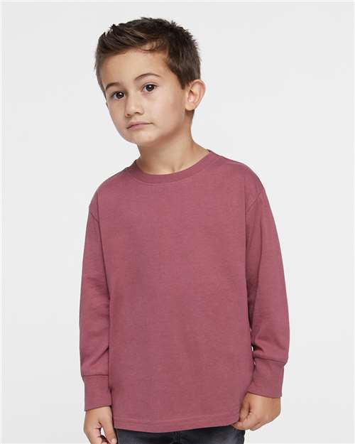 Toddler Fine Jersey Long Sleeve Tee Rabbit Skins Rouge