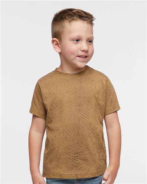 Toddler Fine Jersey Tee Rabbit Skins Brown Reptile