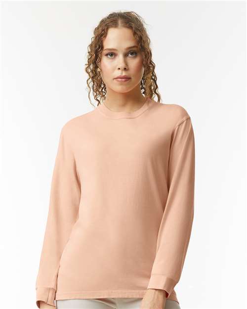 Unisex Garment-Dyed Heavyweight Long Sleeve T-Shirt Comfort Colors Peachy