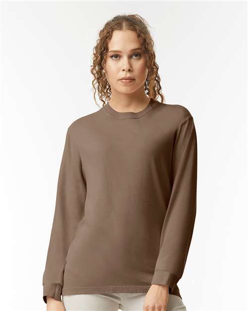 Unisex Garment-Dyed Heavyweight Long Sleeve T-Shirt Comfort Colors Espresso