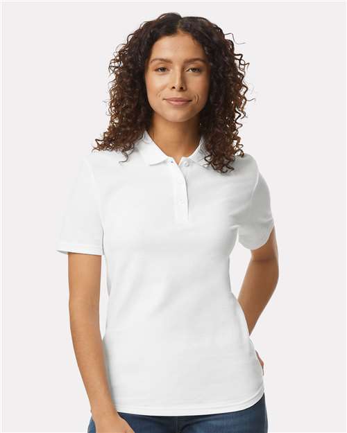 Women's Softstyle® Pique Polo Gildan White