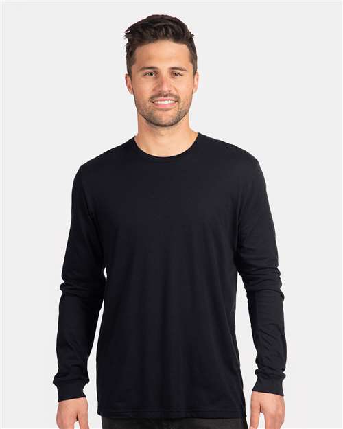 Unisex CVC Long Sleeve T-Shirt Next Level Black