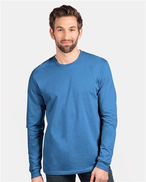 Unisex CVC Long Sleeve T-Shirt Next Level Heather Columbia Blue