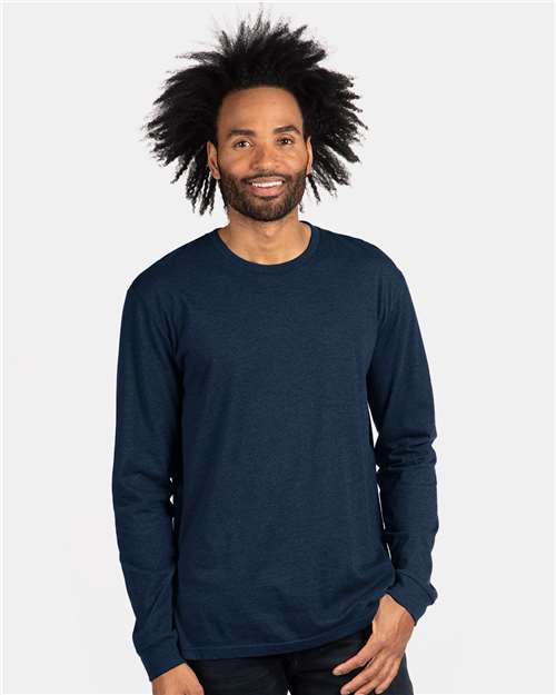 Unisex CVC Long Sleeve T-Shirt Next Level Midnight Navy