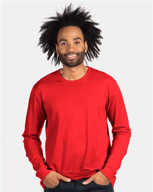 Unisex CVC Long Sleeve T-Shirt Next Level Red