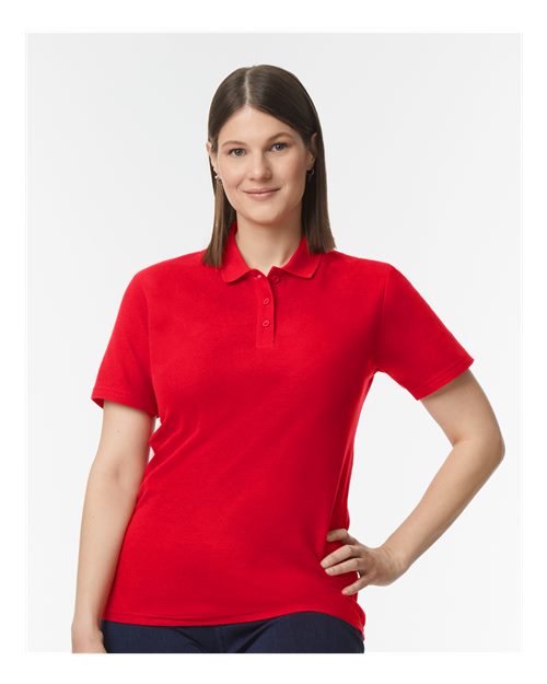 Women's Softstyle® Pique Polo Gildan Cherry Red