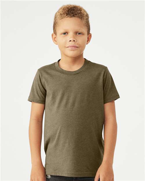 Youth CVC Jersey Tee BELLA + CANVAS Heather Olive