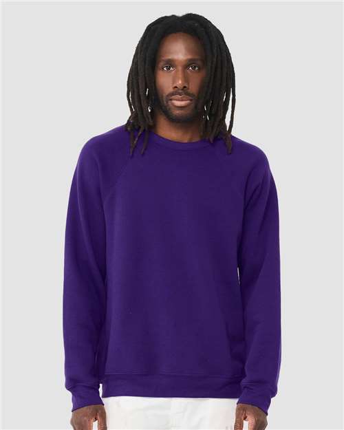 Unisex Sponge Fleece Raglan Crewneck Sweatshirt BELLA + CANVAS