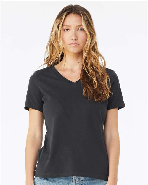 Women’s Relaxed Jersey V-Neck Tee BELLA + CANVAS Dark Grey S