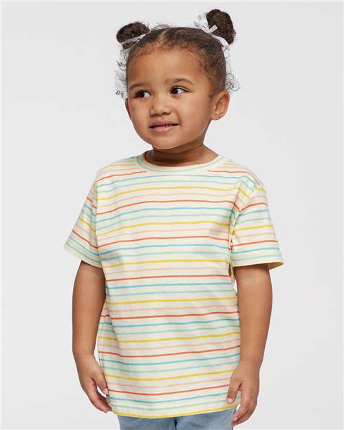 Toddler Fine Jersey Tee Rabbit Skins Sunkissed Stripe