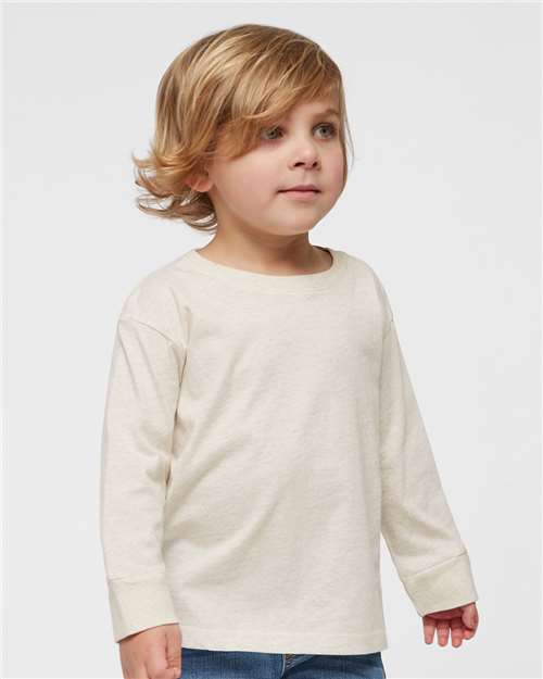 Toddler Fine Jersey Long Sleeve Tee Rabbit Skins Natural Heather