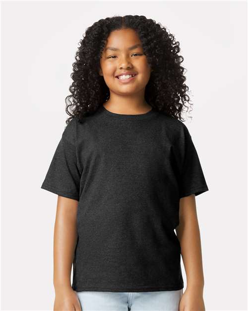 Youth Softstyle® CVC T-Shirt Gildan Pitch Black Mist