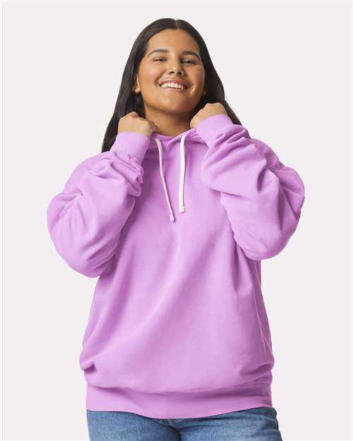 Unisex Garment-Dyed Lightweight Hooded Sweatshirt Comfort Colors Neon Violet