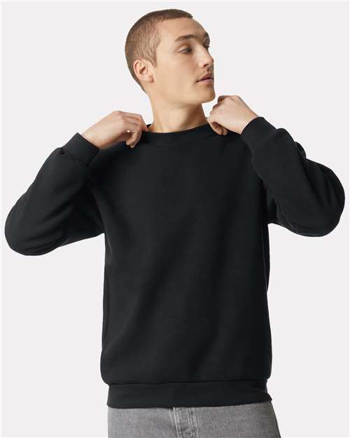Unisex ReFlex Fleece Crewneck Sweatshirt American Apparel Black