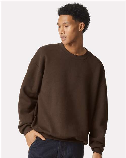 Unisex ReFlex Fleece Crewneck Sweatshirt American Apparel Brown