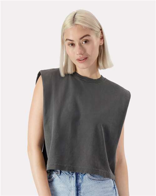 Women's Heavyweight Cotton Garment-Dyed Muscle Tee