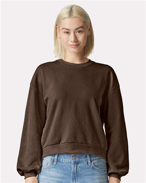 Women's ReFlex Fleece Crewneck Sweatshirt American Apparel Brown