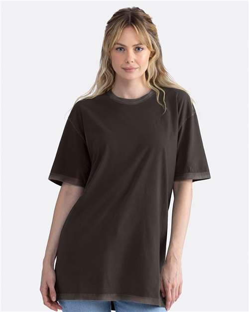 Unisex Soft Wash T-Shirt Next Level Washed Graphite Black