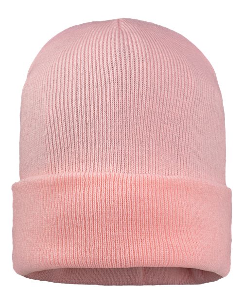 12" Jersey Lined Cuffed Beanie Sportsman Pink One Size
