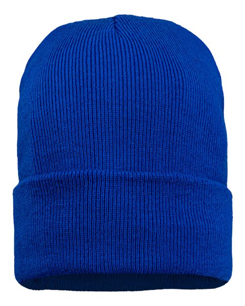 12" Jersey Lined Cuffed Beanie Sportsman Royal One Size
