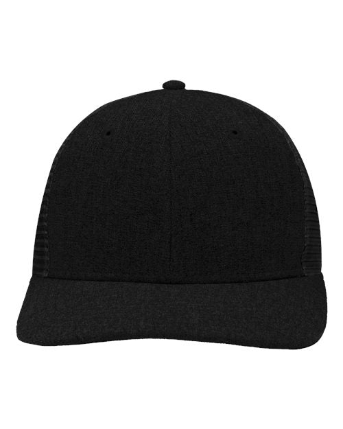 Modern Six-Panel Trucker Fit Cap Sportsman X Hatch Black Black Adjustable