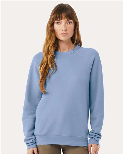 Unisex Sponge Fleece Raglan Crewneck Sweatshirt BELLA + CANVAS Lavender Blue