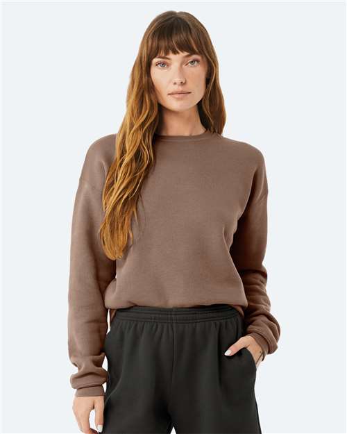 Unisex Sponge Fleece Drop Shoulder Crewneck Sweatshirt BELLA + CANVAS Vintage Brown