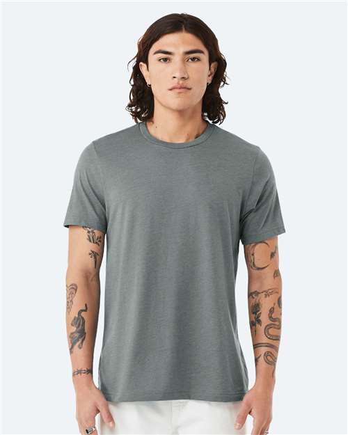 CVC Jersey Tee BELLA + CANVAS Heather Blue Storm