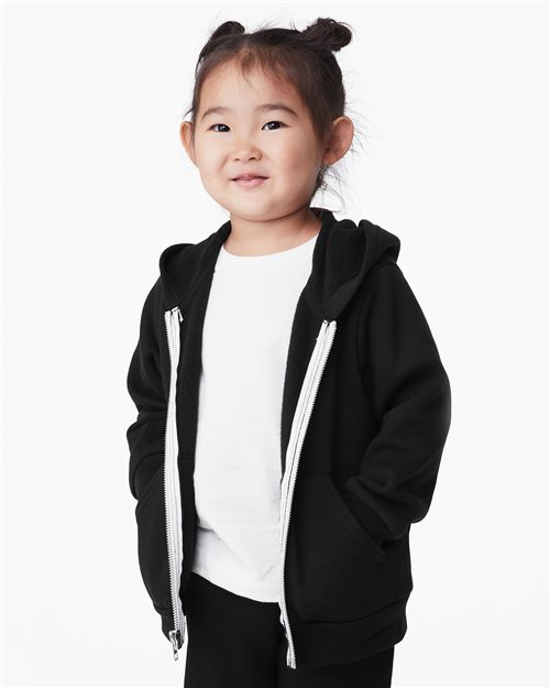 Toddler Sponge Fleece Full-Zip Hoodie Sweatshirt BELLA + CANVAS