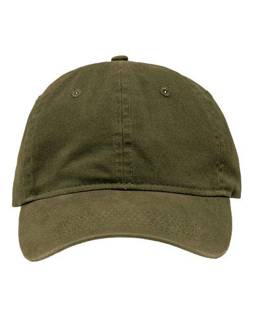 Dad Hat Fit Sportsman Chino Dark Olive Green Adjustable