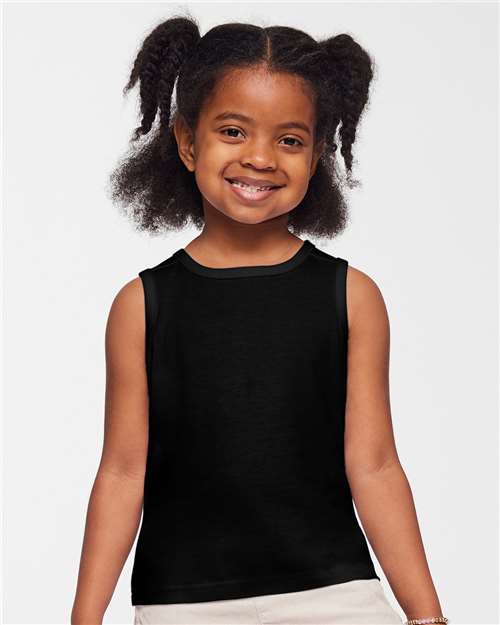 Toddler Fine Jersey Tank Rabbit Skins Black
