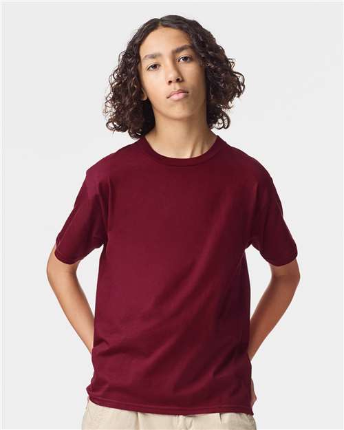 Youth Fine Jersey Tee American Apparel Cranberry