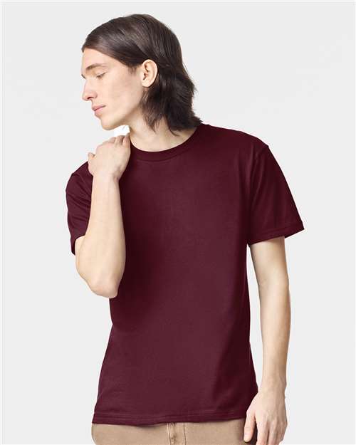 Unisex Fine Jersey Tee American Apparel Burgundy