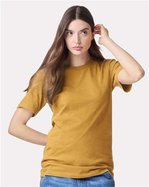 Unisex Fine Jersey Tee American Apparel Mustard